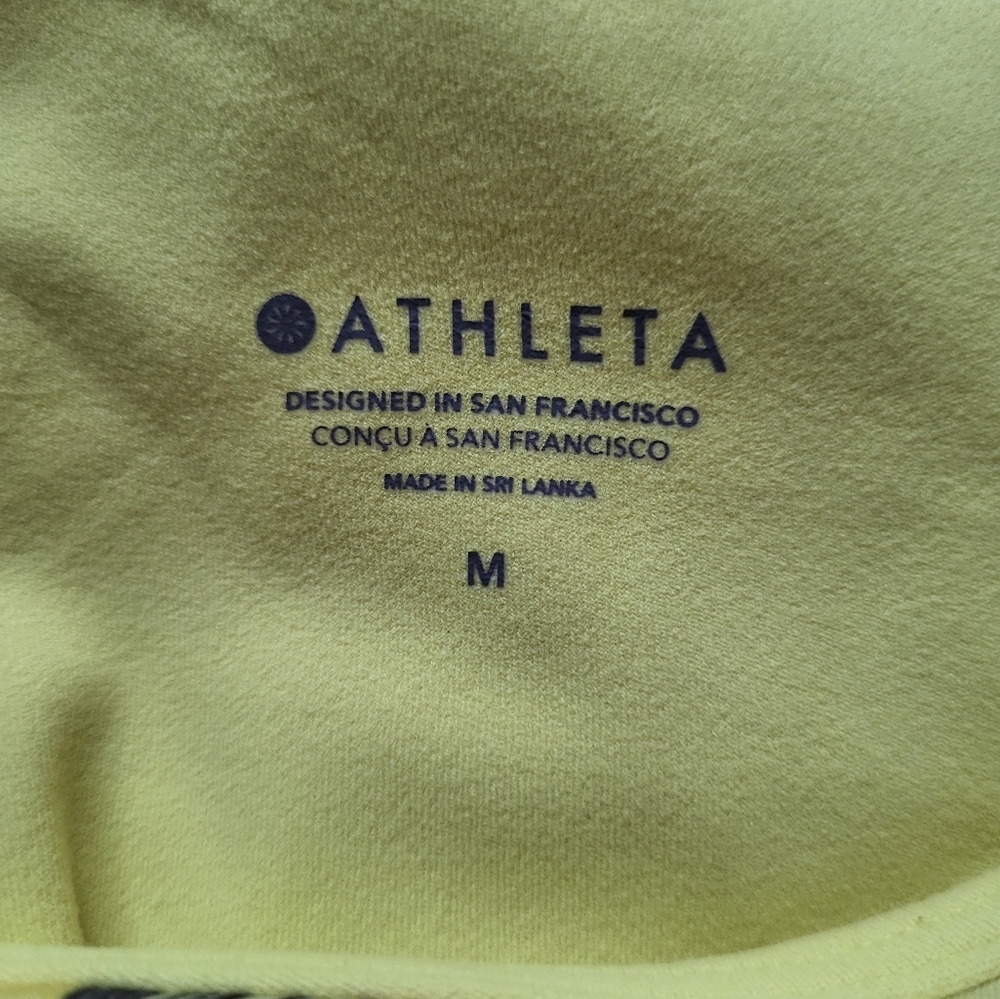 2. NWT Athleta yellow floral workout top/bra Size Med. - Picture 5 of 5